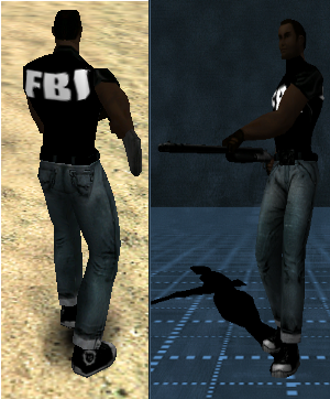 Модель негра сема в форме FBI